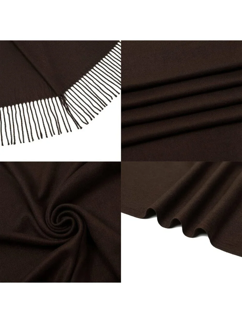 Women's Caramel Wedding Bridal Scarf Pashmina Shawls Long Large Scarves